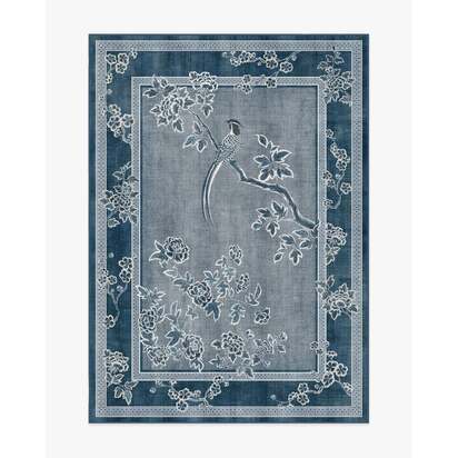 Draper Blue Rug by Gracie - 245 Round cm - All-In-One Rug