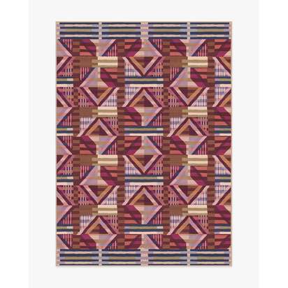 Paloma Berry Multicolour Outdoor Rug - 150 x 215 cm - Rug + Pad System