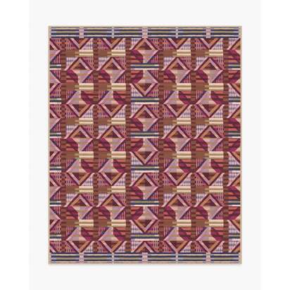Paloma Berry Multicolour Outdoor Rug - 245 x 305 cm - Rug + Pad System