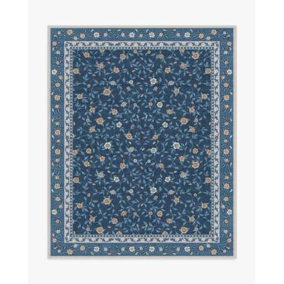 Della Blue & Ivory Outdoor Rug - 245 x 305 cm - Rug + Pad System