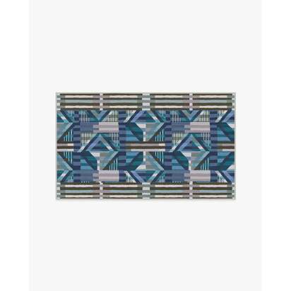 Paloma Blue Outdoor Rug - 90 x 150 cm - Rug + Pad System
