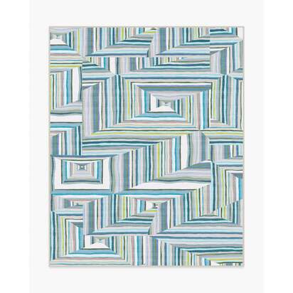 Riviera Teal Outdoor Rug - 245 x 305 cm - Rug + Pad System