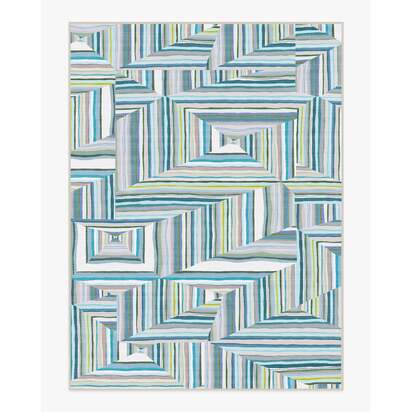 Riviera Teal Outdoor Rug - 275 x 365 cm - Rug + Pad System