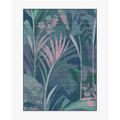 Palmera Blue Outdoor Rug - 150 x 215 cm - Rug + Pad System