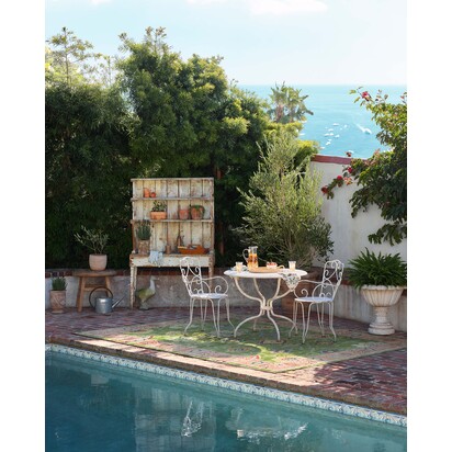Mehr Green & Soft Pink Outdoor Rug - 75 x 215 cm - Rug + Pad System