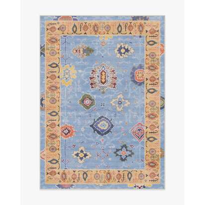 Mehr Soft Blue & Yellow Outdoor Rug - 150 x 215 cm - Rug + Pad System