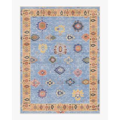 Mehr Soft Blue & Yellow Outdoor Rug - 275 x 365 cm - Rug + Pad System