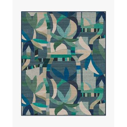 Laguna Blue Outdoor Rug - 245 x 305 cm - Rug + Pad System