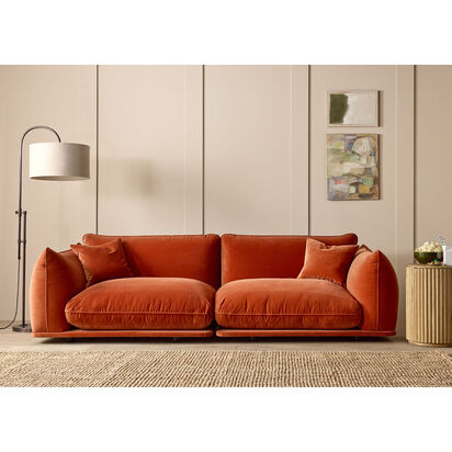 Loaf | Blockbuster | Medium Modular Sofa | Brown Chenille | School Satchel