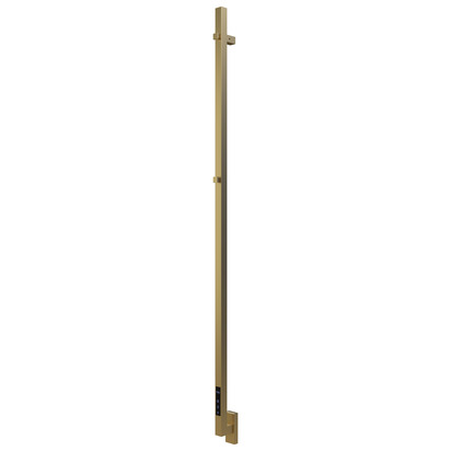 Carisa Maxim Electric Stainless Steel Single Square Bar Designer Heated Towel Rail 1500 x 32mm - Brushed Brass