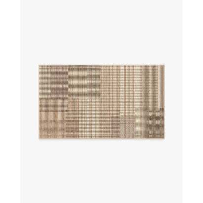 Eira Beige Flatwoven Rug - 90 x 150 cm - Rug + Cushioned Pad System