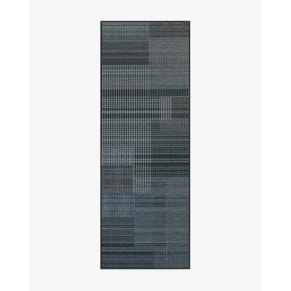 Eira Charcoal Flatwoven Rug - 75 x 215 cm - Rug + Cushioned Pad System