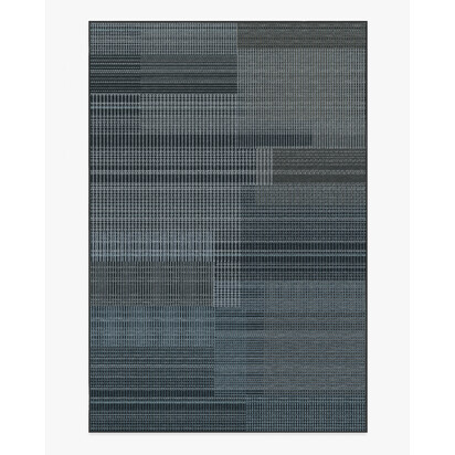 Eira Charcoal Flatwoven Rug - 200 x 290 cm - Rug + Cushioned Pad System