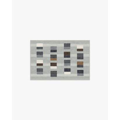 Pezzo Grey Flatwoven Rug - 60 x 90 cm - Rug + Pad System