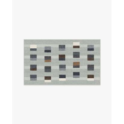 Pezzo Grey Flatwoven Rug - 90 x 150 cm - Rug + Cushioned Pad System