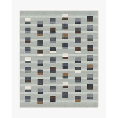 Pezzo Grey Flatwoven Rug - 245 x 305 cm - Rug + Cushioned Pad System