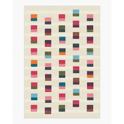 Pezzo Multicolour Flatwoven Rug - 185 x 275 cm - Rug + Pad System