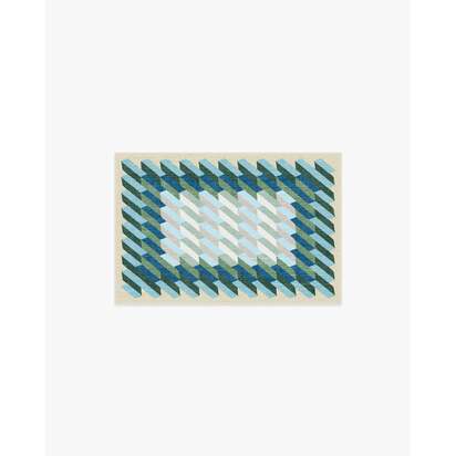 Echo Soft Teal Flatwoven Rug - 60 x 90 cm - Rug + Pad System