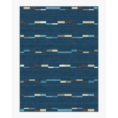 Rift Navy Flatwoven Rug - 275 x 365 cm - Rug + Pad System