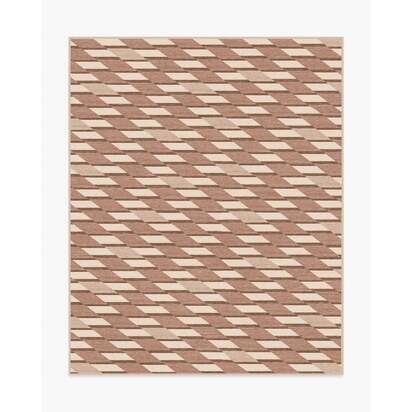 Tess Warm Brown Flatwoven Rug - 245 x 305 cm - Rug + Cushioned Pad System