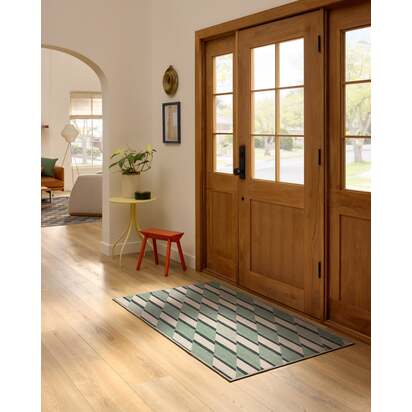 Tess Soft Teal Flatwoven Rug - 150 x 215 cm - Rug + Pad System