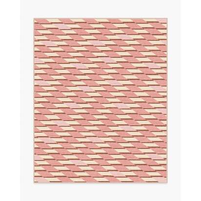 Tess Soft Pink Flatwoven Rug - 245 x 305 cm - Rug + Cushioned Pad System