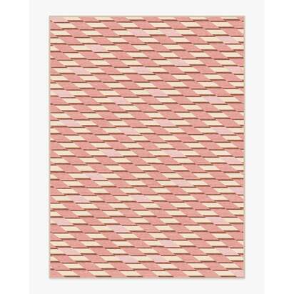 Tess Soft Pink Flatwoven Rug - 275 x 365 cm - Rug + Cushioned Pad System