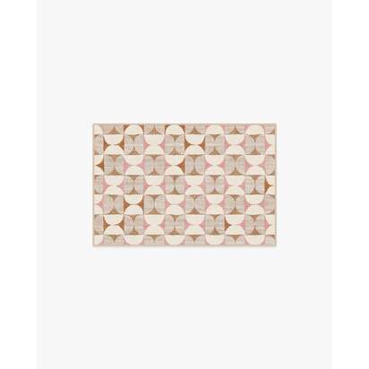 Orana Soft Pink & Natural Flatwoven Rug - 60 x 90 cm - Rug + Pad System