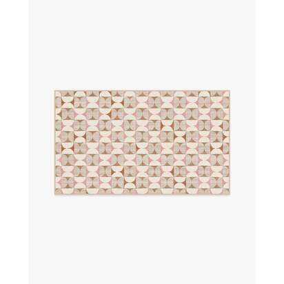 Orana Soft Pink & Natural Flatwoven Rug - 90 x 150 cm - Rug + Pad System