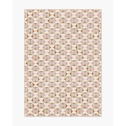 Orana Soft Pink & Natural Flatwoven Rug - 150 x 215 cm - Rug + Pad System