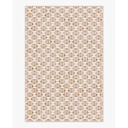Orana Soft Pink & Natural Flatwoven Rug - 185 x 275 cm - Rug + Cushioned Pad System