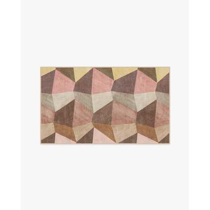 Rhea Beige Flatwoven Rug - 90 x 150 cm - Rug + Cushioned Pad System