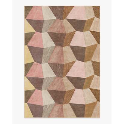Rhea Beige Flatwoven Rug - 200 x 290 cm - Rug + Cushioned Pad System