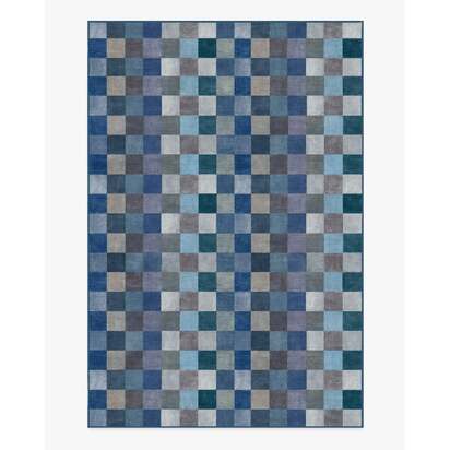 Flux Blue Flatwoven Rug - 200 x 290 cm - Rug + Pad System