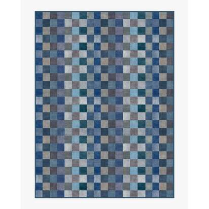 Flux Blue Flatwoven Rug - 275 x 365 cm - Rug + Cushioned Pad System