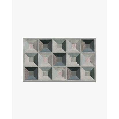 Hedra Grey Flatwoven Rug - 90 x 150 cm - Rug + Pad System
