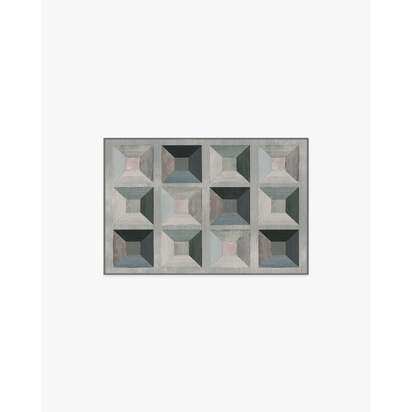 Hedra Grey Flatwoven Rug - 60 x 90 cm - Rug + Cushioned Pad System