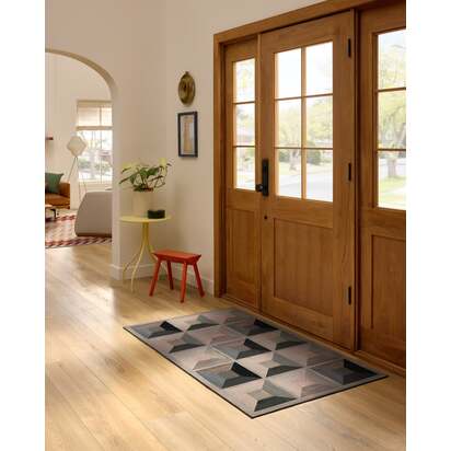Hedra Grey Flatwoven Rug - 200 x 290 cm - Rug + Cushioned Pad System