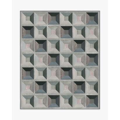 Hedra Grey Flatwoven Rug - 245 x 305 cm - Rug + Cushioned Pad System