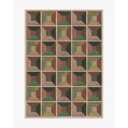 Hedra Soft Auburn Flatwoven Rug - 150 x 215 cm - Rug + Pad System