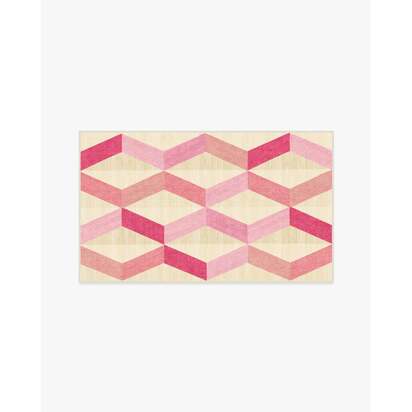 Kya Pink Flatwoven Rug - 90 x 150 cm - Rug + Pad System