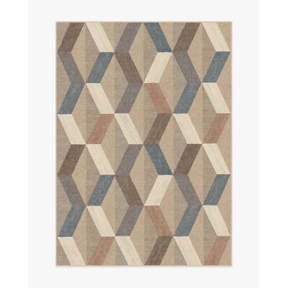 Kya Beige Flatwoven Rug - 150 x 215 cm - Rug + Cushioned Pad System