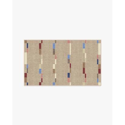 Rift Taupe Flatwoven Rug - 90 x 150 cm - Rug + Pad System