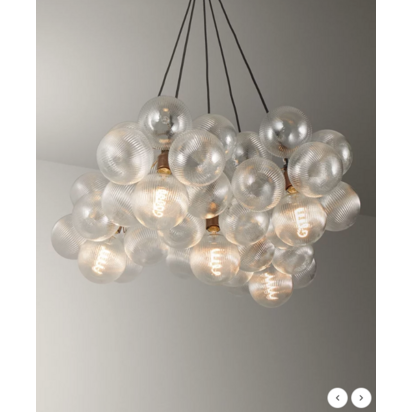 Large fluted bubble chandelier BLACK & FISHERMAN'S JUMPER