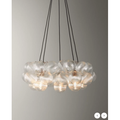 Large fluted bubble chandelier BLACK & FISHERMAN'S JUMPER