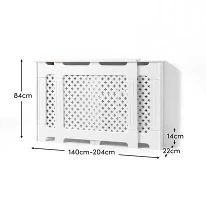 Edith Radiator Cover - White - Adjustable