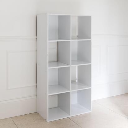 Cara 8 Cube Storage Unit in Chalk White