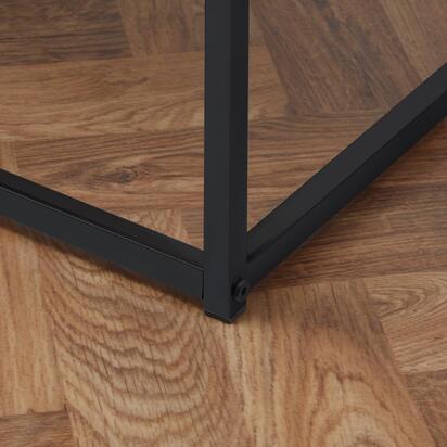 Jay Marble Effect Console Table - Black Legs