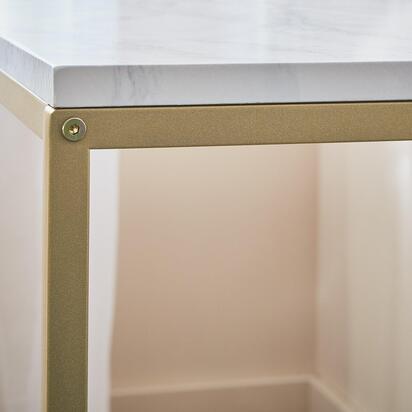 Jay Marble Effect Desk - Gold