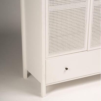 Charlie Double Wardrobe - White